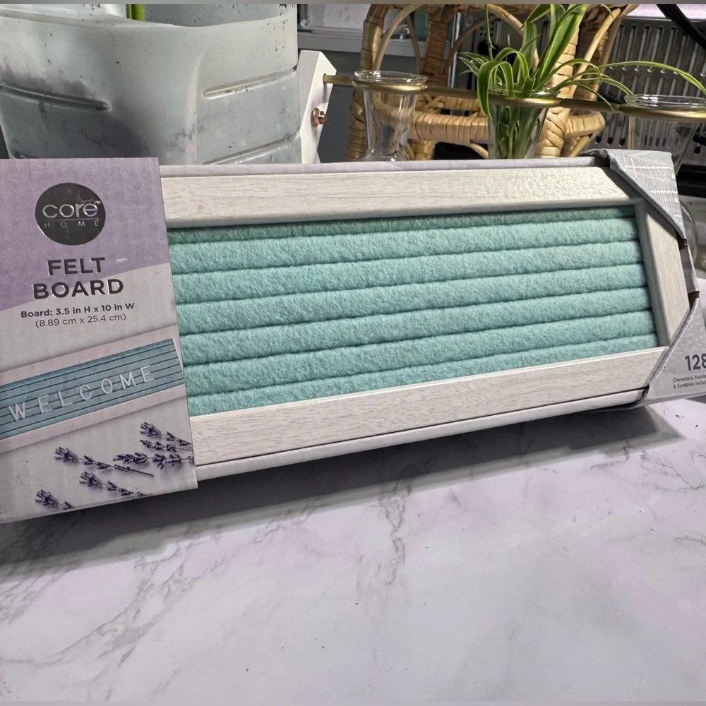 Aqua Felt Letter Board - Aqua/White
